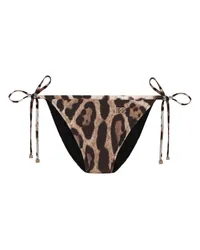 Dolce & Gabbana Bikinihöschen mit Leoparden-Print Braun