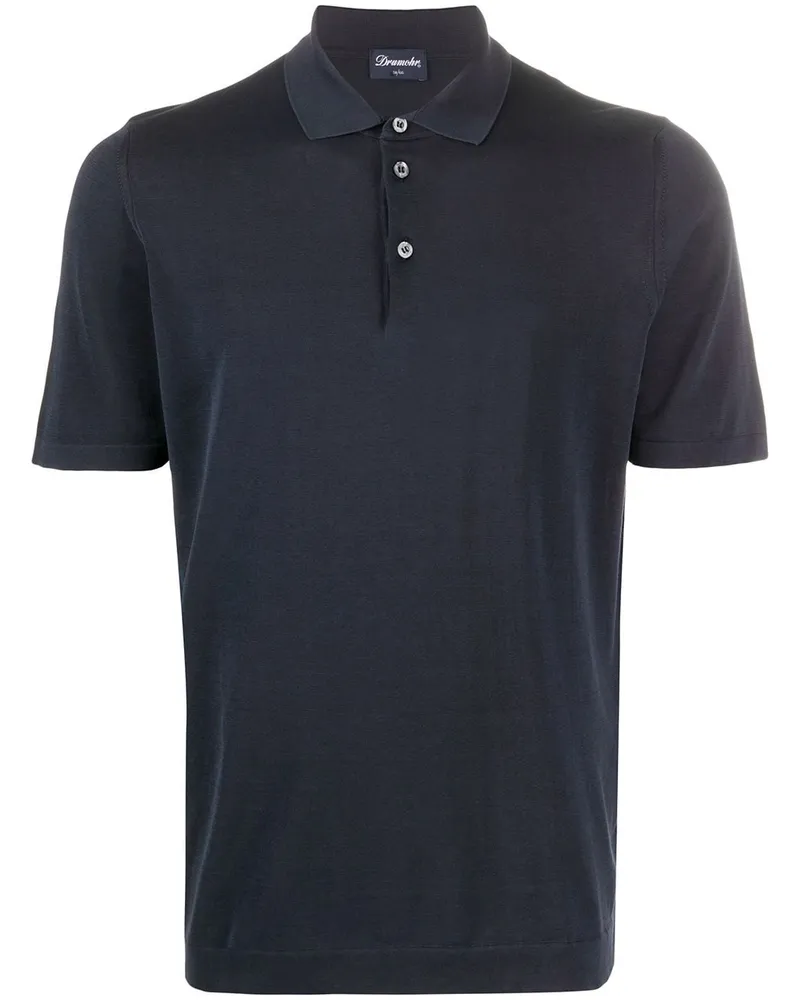 Drumohr  Kurzärmeliges Poloshirt Blau