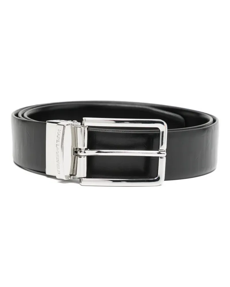 Karl Lagerfeld Wendbarer Gürtel mit Monogramm - Schwarz Schwarz