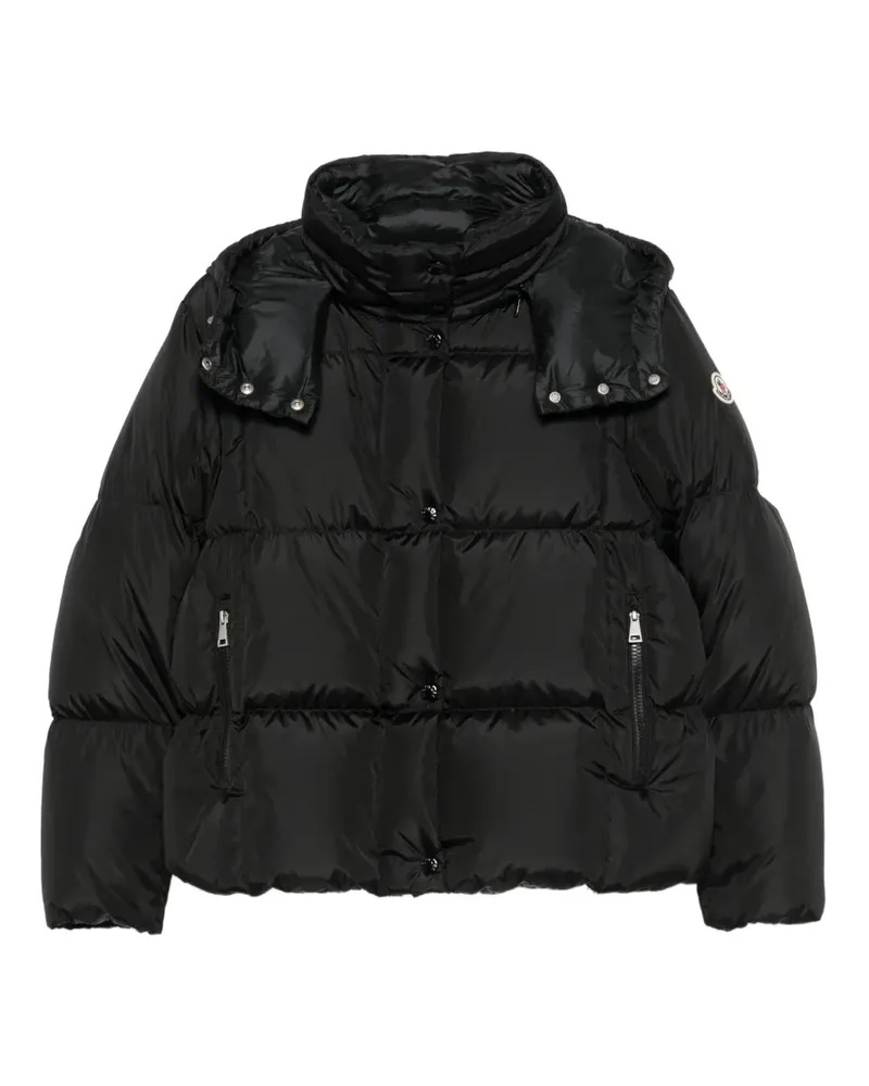 Moncler Gesteppte Kapuzenjacke - Schwarz Schwarz
