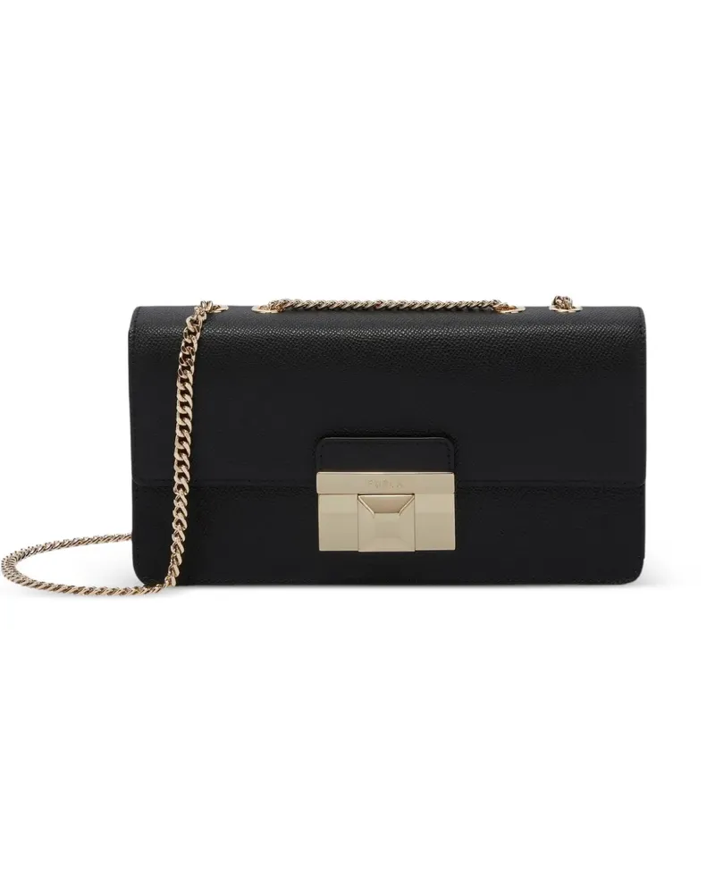 Furla small Venere logo-engraved crossbody bag - Schwarz Schwarz