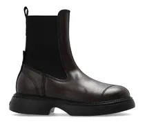 Knöchelhohe Lederstiefel - Braun