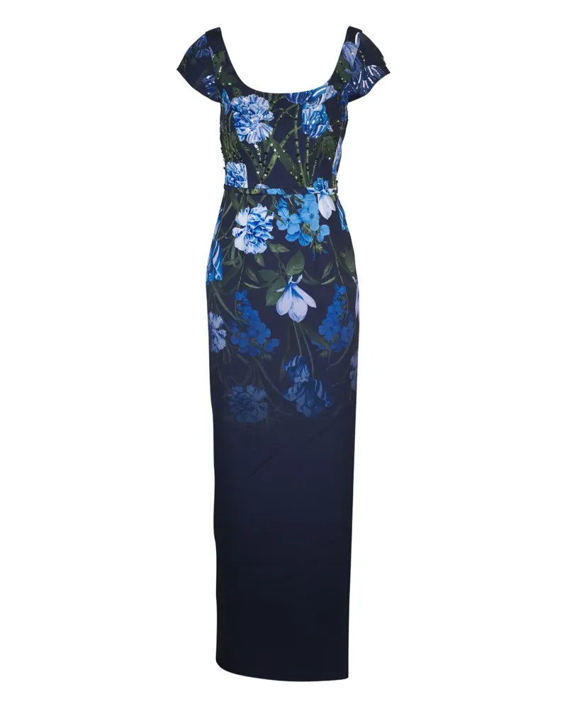 Sachin & Babi Kleid mit Blumen-Print - Blau Blau