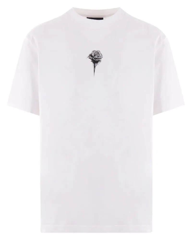 Han Kjøbenhavn T-Shirt mit Rosen-Print Weiß