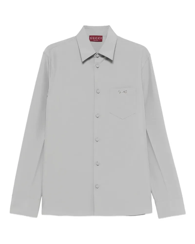 Gucci Klassisches Hemd - Grau Grau