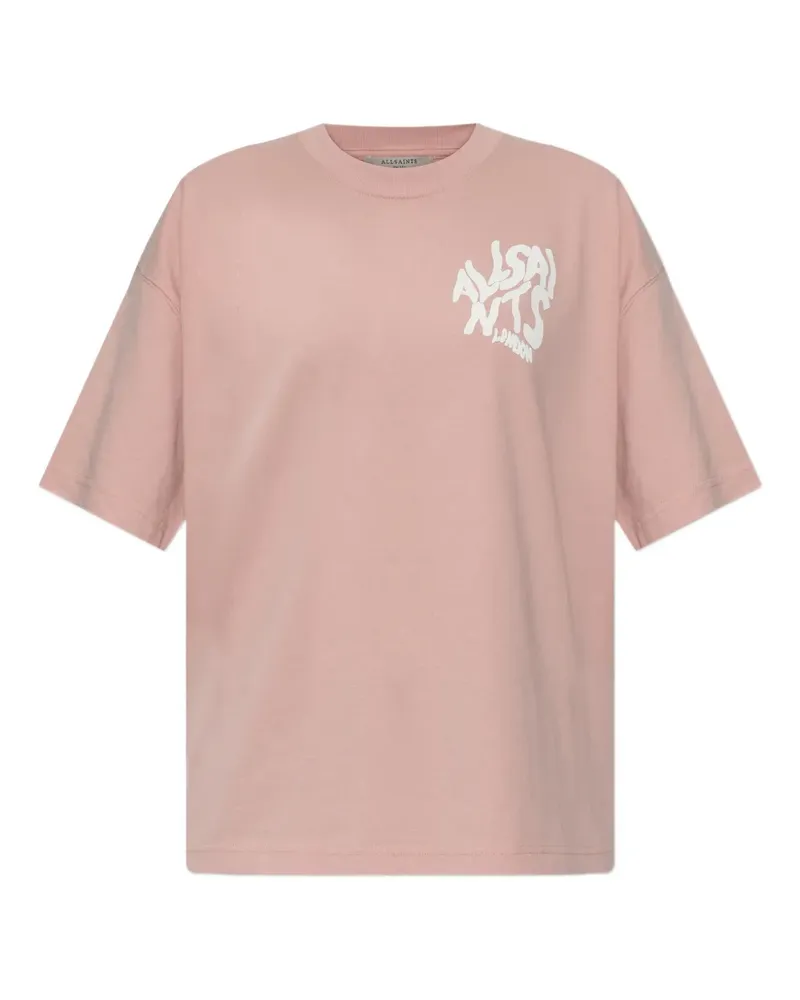 AllSaints Orlando T-Shirt mit Logo-Print - Rosa Rosa