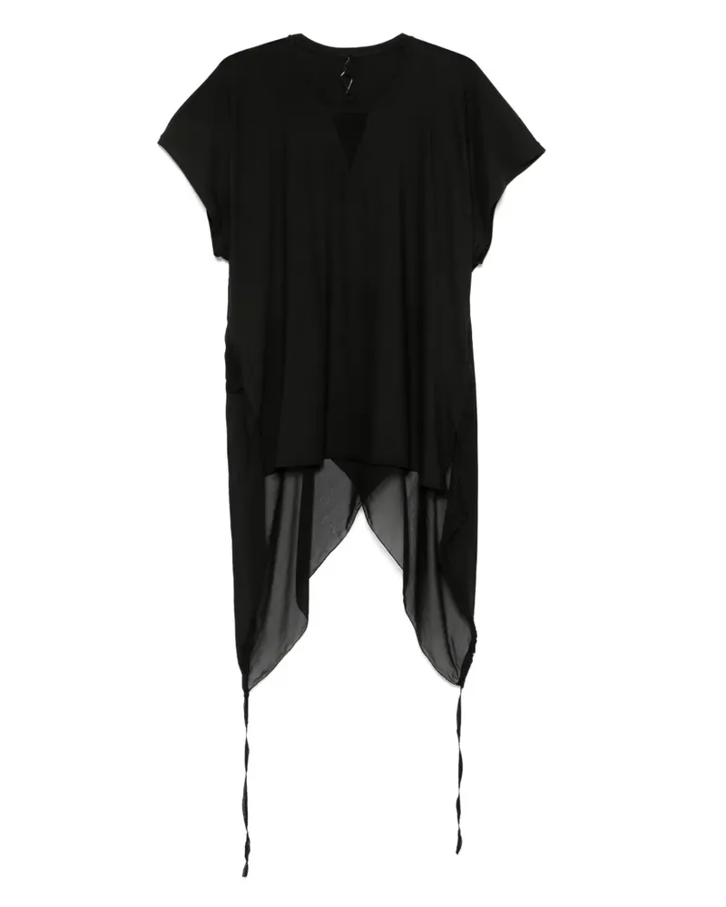 Masnada T-Shirt mit Einsätzen - Schwarz Schwarz