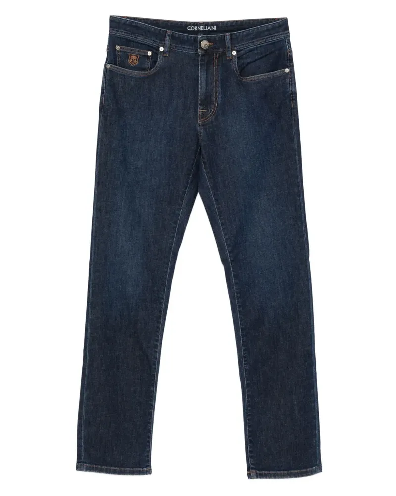 Corneliani Jeans mit Logo-Patch - Blau Blau