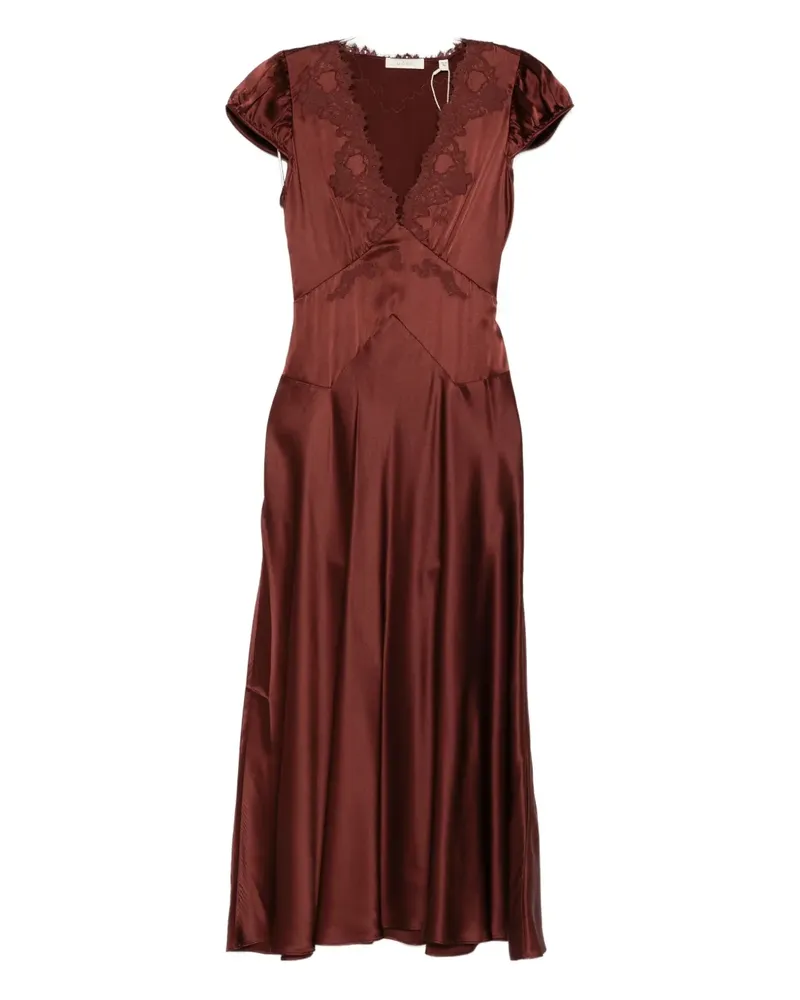 DÔEN lace-trimmed midi dress - Braun Braun