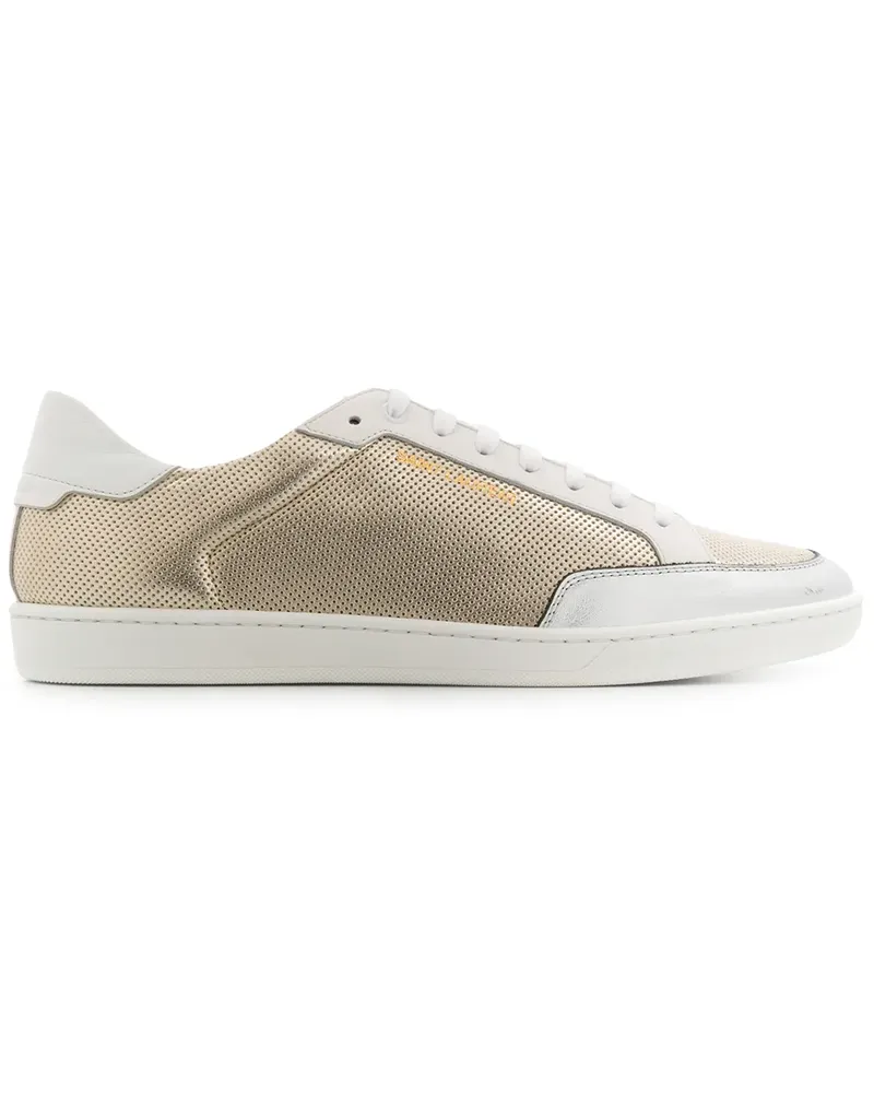 Saint Laurent Texturierte Sneakers - Gold Gold