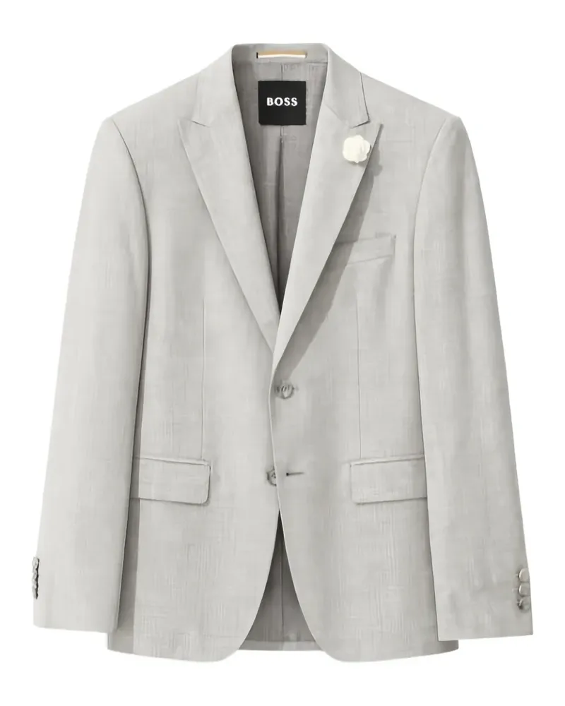 HUGO BOSS mélange peak-lapel jacket - Grau Grau