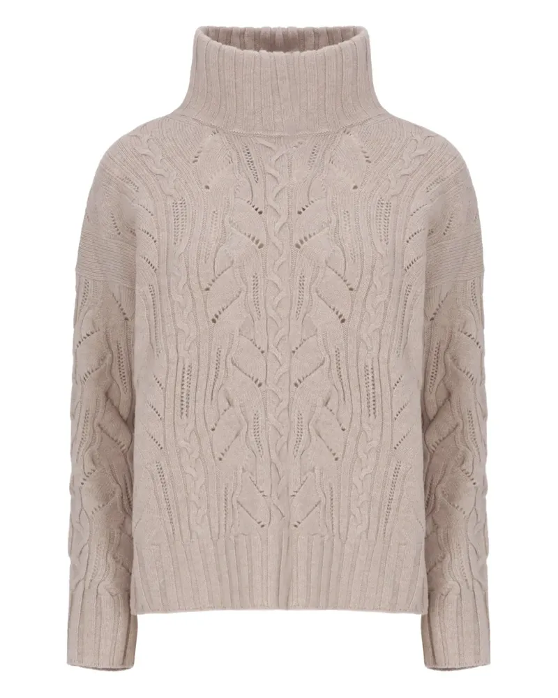 D.EXTERIOR Pullover mit seitlichem Reißverschluss - Nude Nude