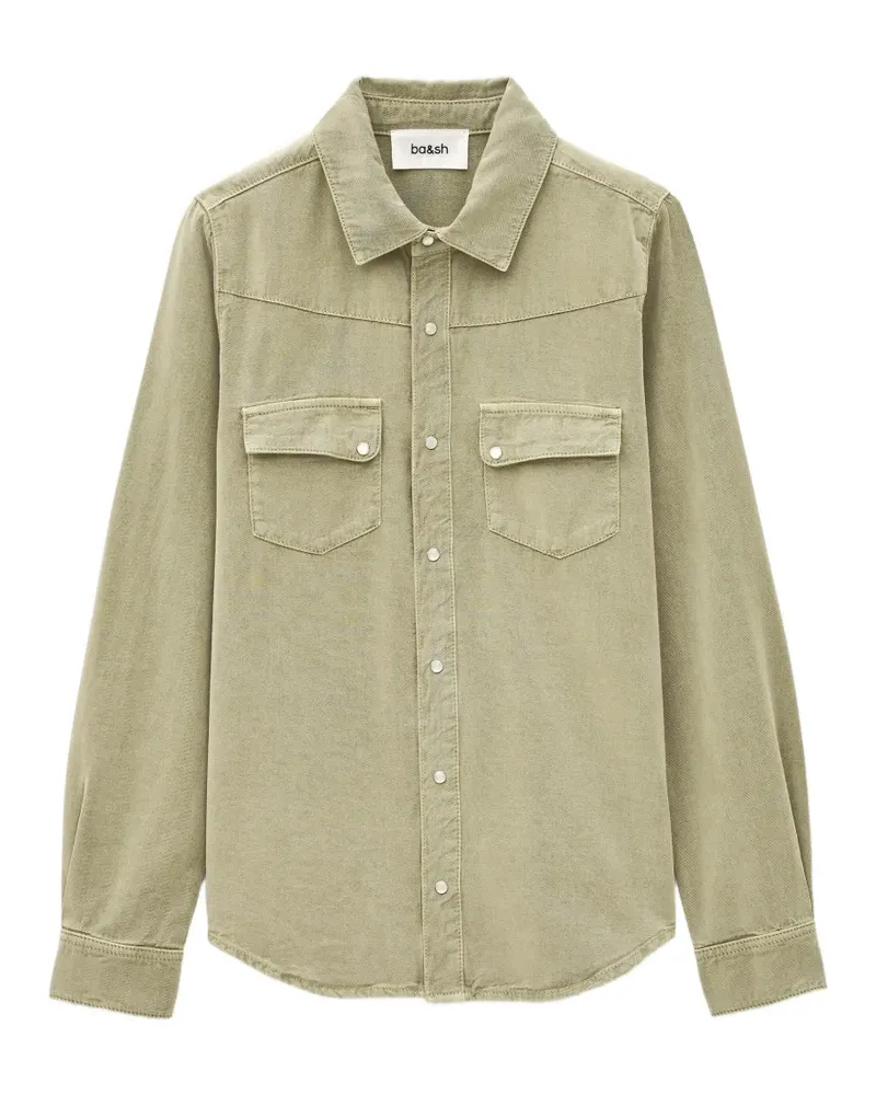 ba&sh Jada front-pocket button-fastening shirt - Grün Grün