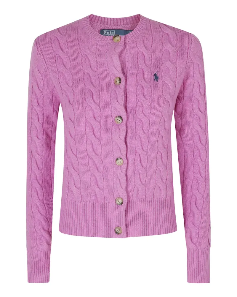 Ralph Lauren Cardigan mit Zopfmuster - Rosa Rosa
