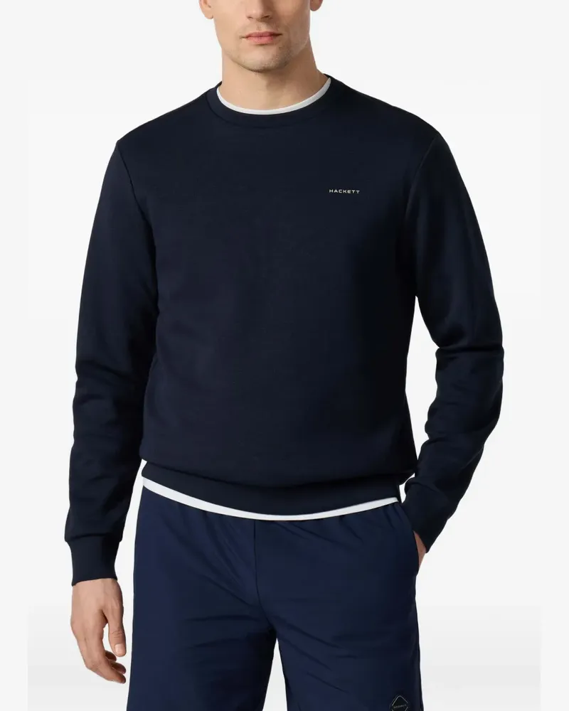 Hackett Sweatshirt mit Logo-Print - Blau Blau