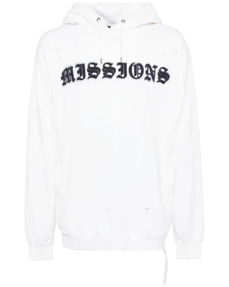Mastermind World Hoodie mit Logo-Print - Weiß Weiß