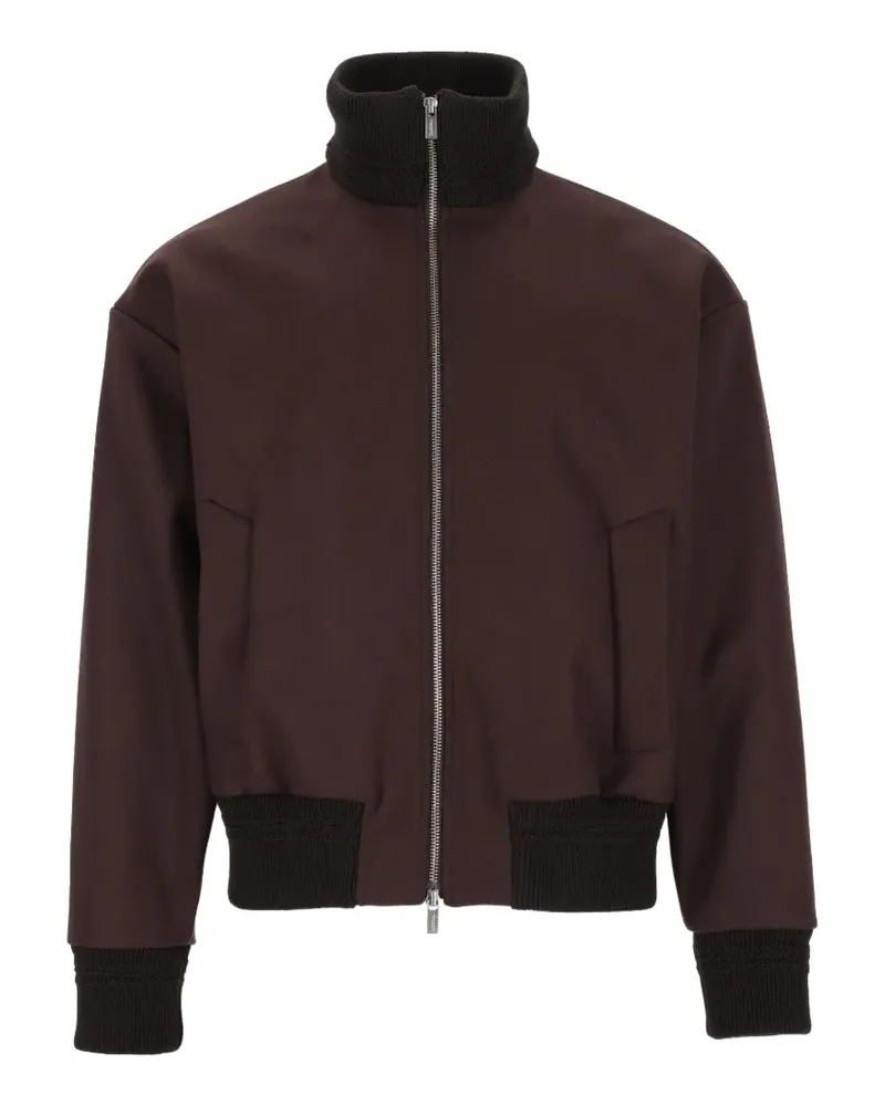 BARENA Jacke mit geripptem Besatz - Braun Braun