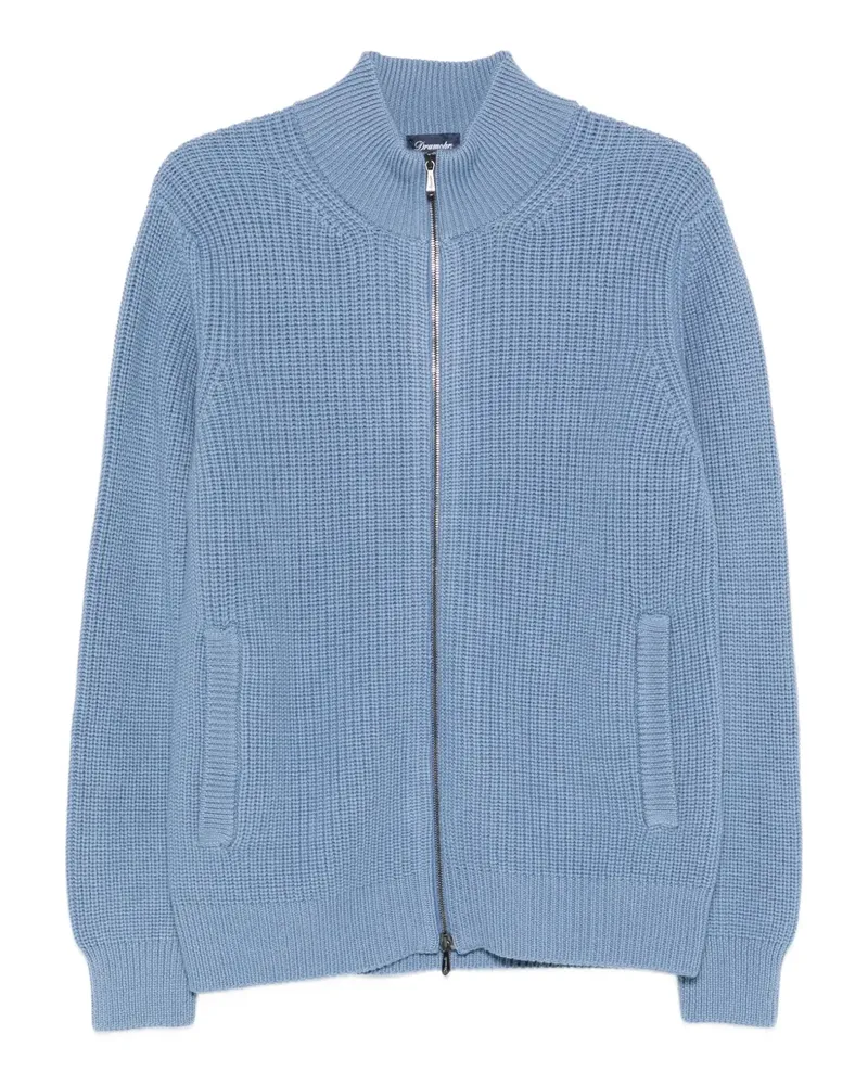 Drumohr  Cardigan mit Reißverschluss - Blau Blau