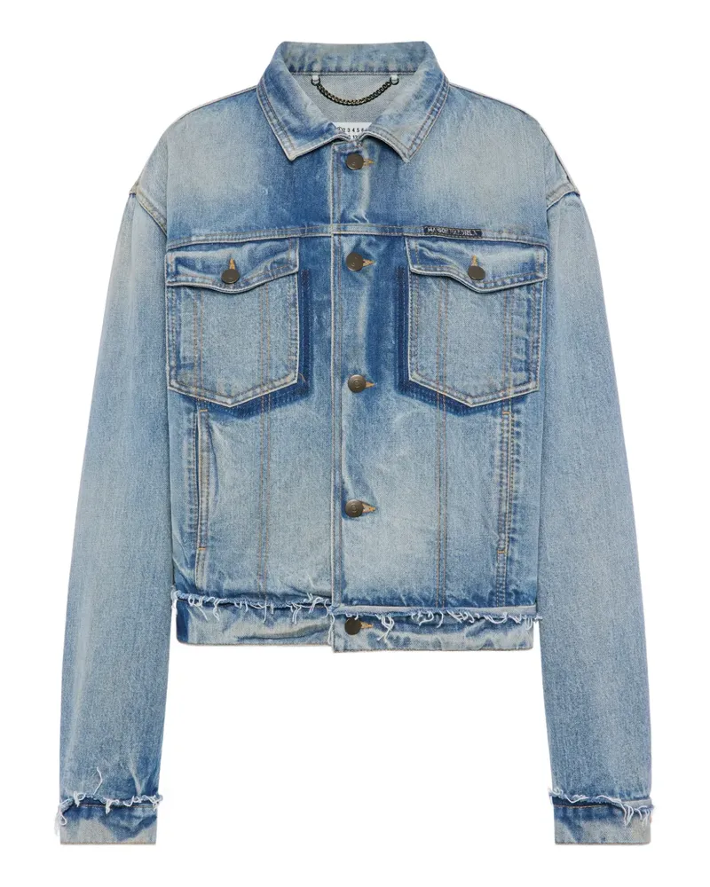 Maison Margiela Ausgefranste Jeansjacke - Blau Blau