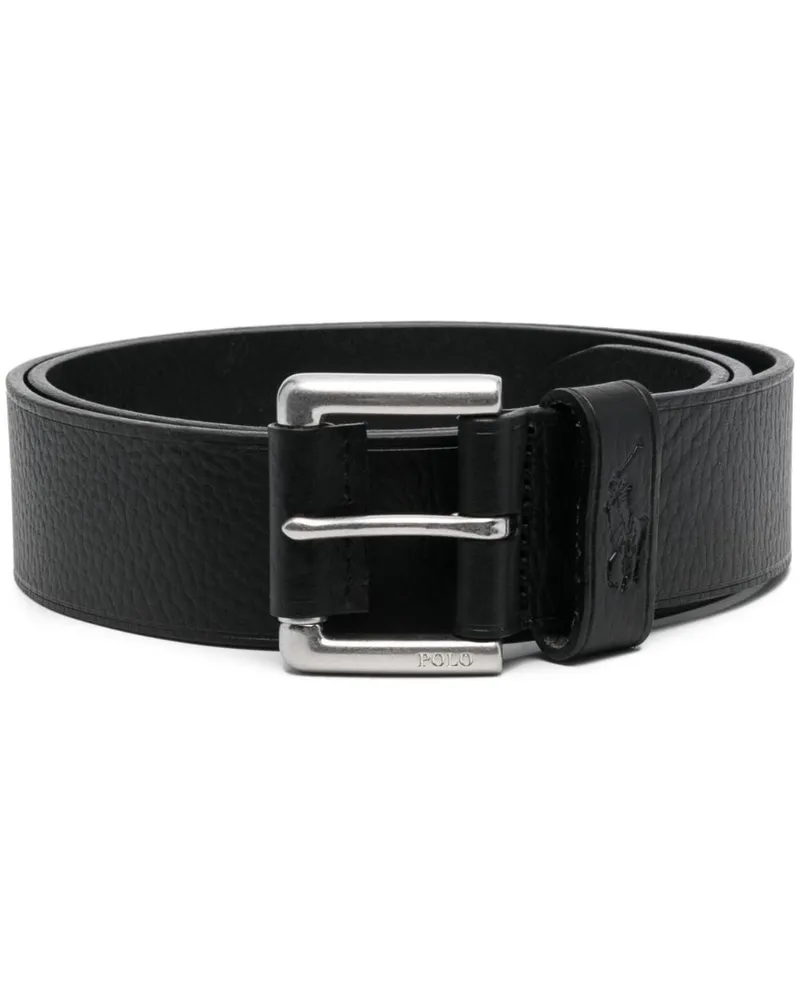 Ralph Lauren Gürtel aus strukturiertem Leder - Schwarz Schwarz