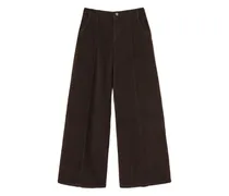 Cordhose mit weitem Bein - Braun