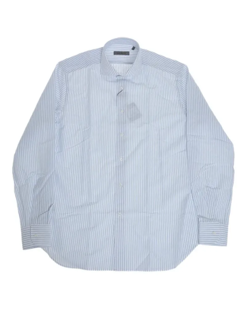 Corneliani awning-striped French-collar shirt - Weiß Weiß