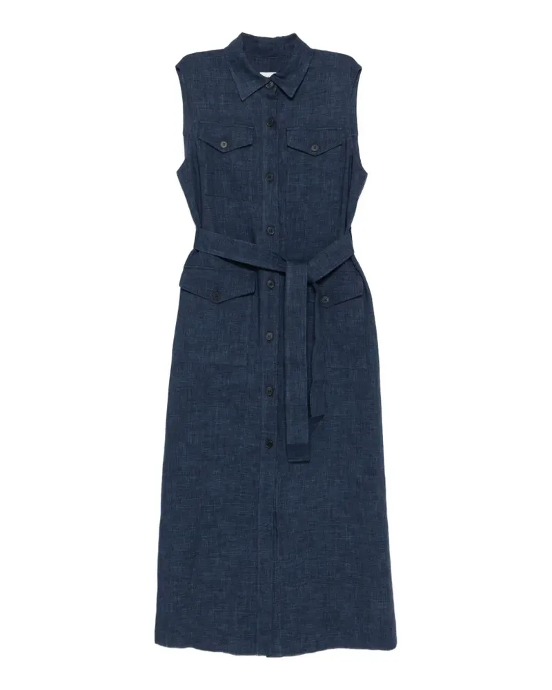 P.A.R.O.S.H. P.A.R.O H. button belt maxi dress - Blau Blau