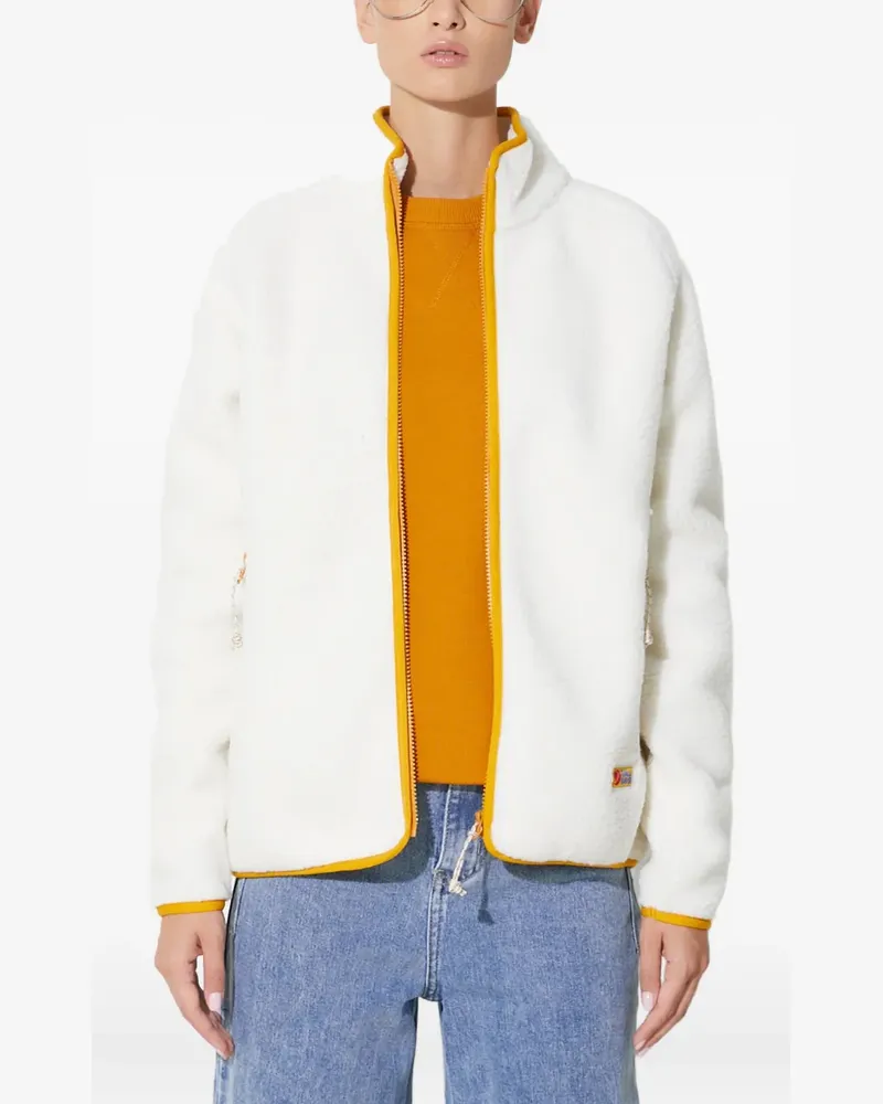 Fjäll Räven Fleece-Sweatshirt mit Reißverschluss - Weiß Weiß