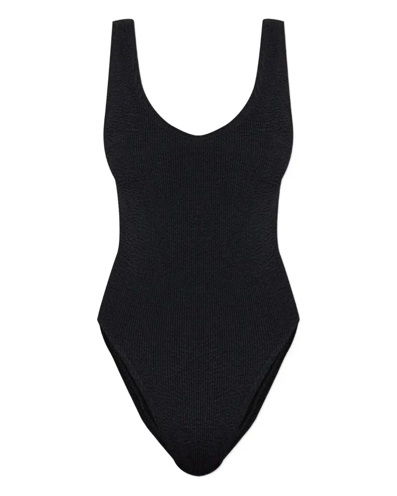 bond-eye V-neck swimsuit - Schwarz Schwarz