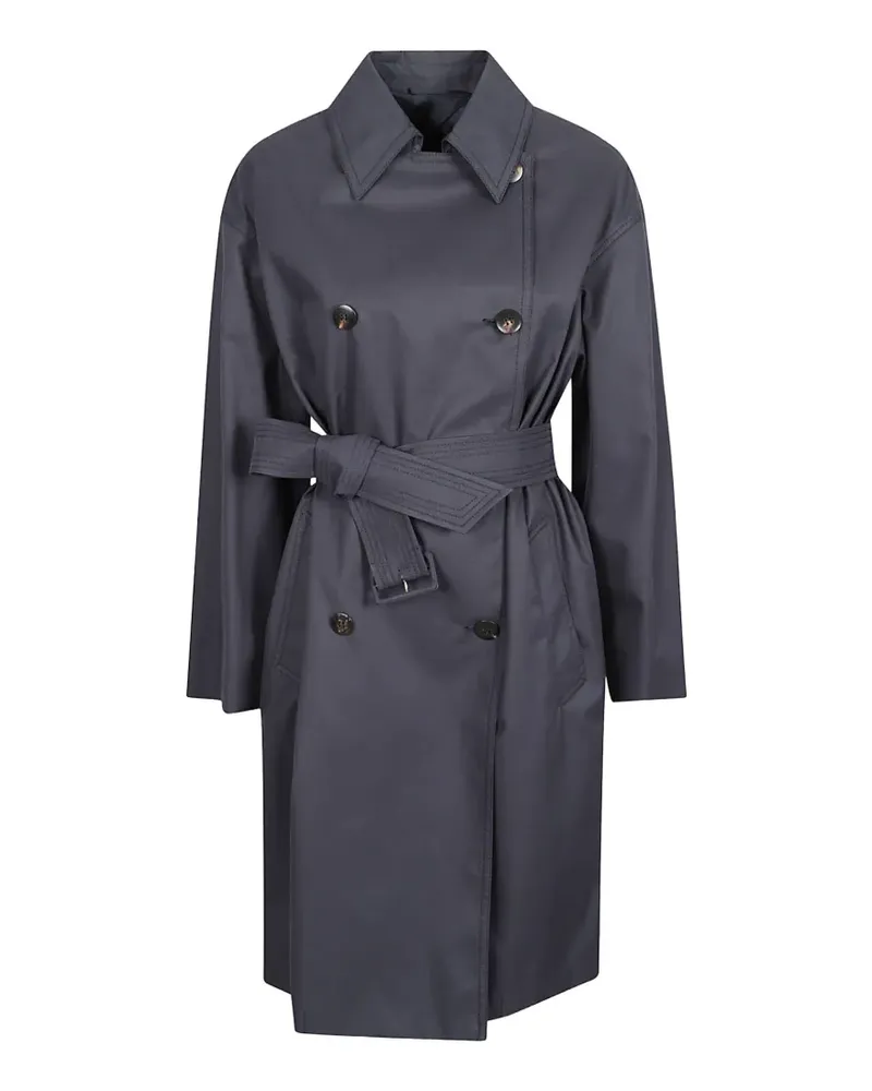 Max Mara double-breasted belted trench coat - Blau Blau