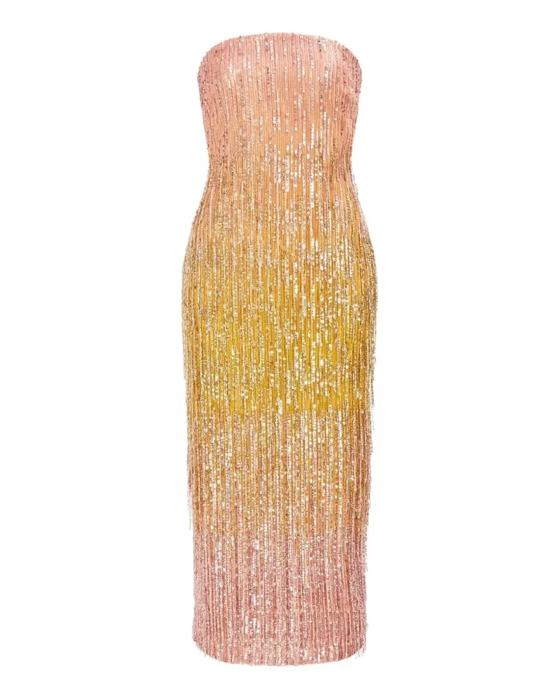 Aje. Amulet sequin-embellished midi dress - Rosa Rosa