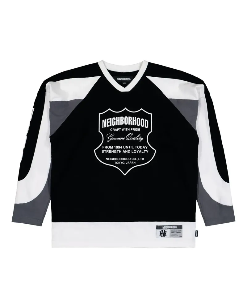 Neighborhood Sweatshirt mit Logo-Print - Schwarz Schwarz