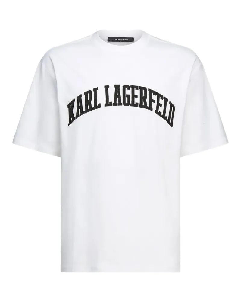 Karl Lagerfeld T-Shirt mit Logo-Detail und lockerem Schnitt - Weiß Weiß