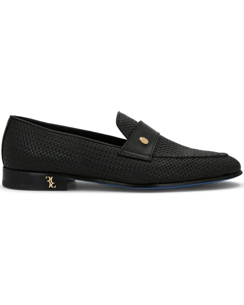 Billionaire Loafer mit Webmuster Schwarz