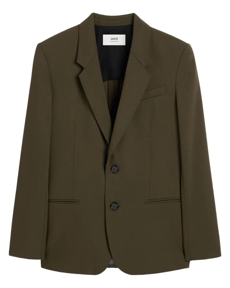 AMI Paris Teils gefütterter Blazer - Grün Grün