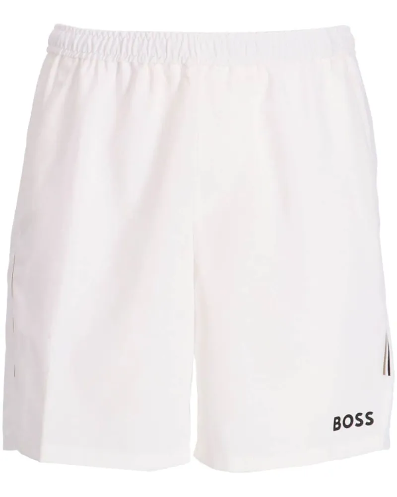 HUGO BOSS Joggingshorts mit Logo-Print - Weiß Weiß