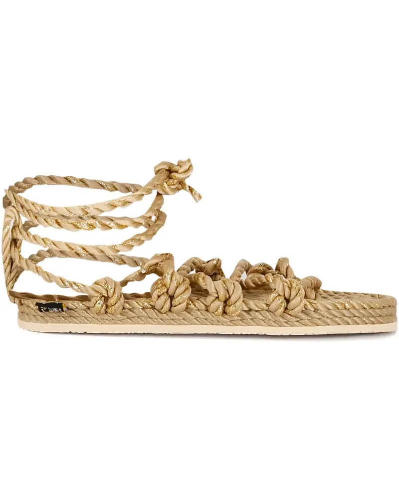 Nomadic State of Mind Flache Sandalen mit Kordelband - Braun Braun