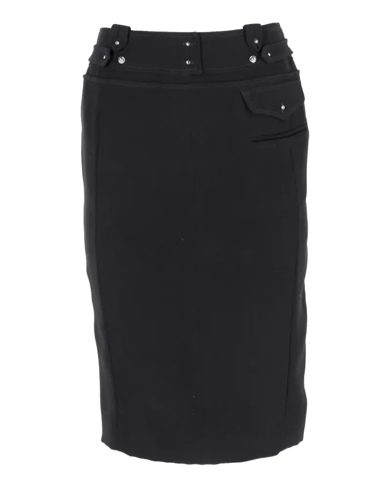 Altuzarra waistband-detail midi skirt - Schwarz Schwarz