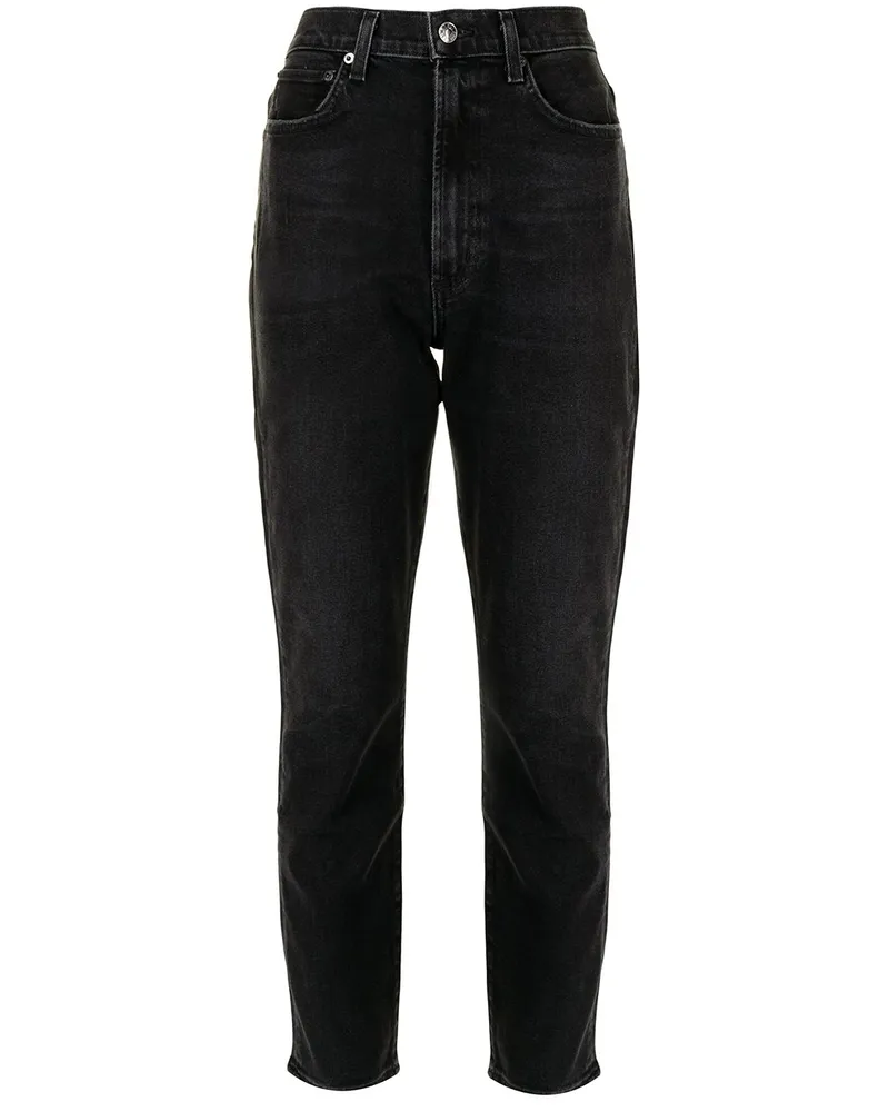 AGOLDE Schmale High-Rise-Jeans - Schwarz Schwarz