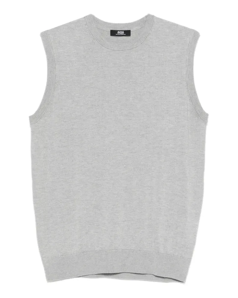 Alpha Studio sleeveless knitted top - Grau Grau