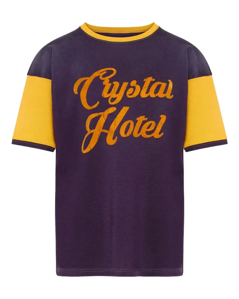 Maison Margiela T-Shirt mit Slogan-Print - Violett Violett