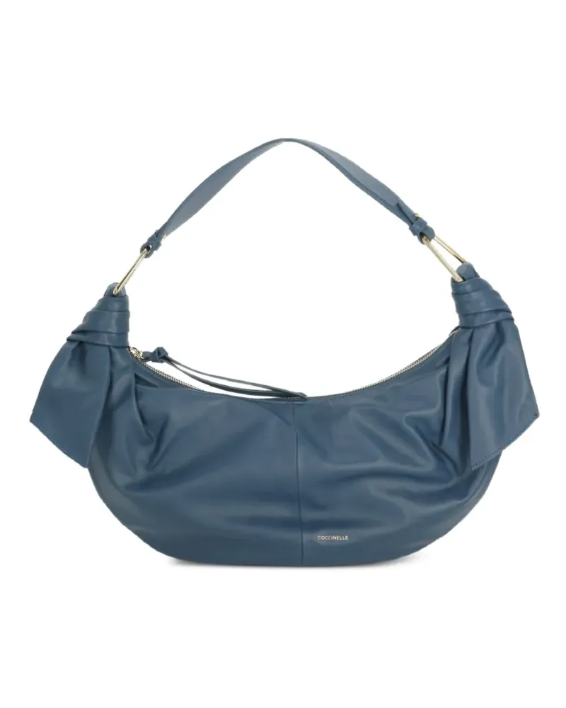 Coccinelle Furoshiki knotted leather shoulder bag - Blau Blau