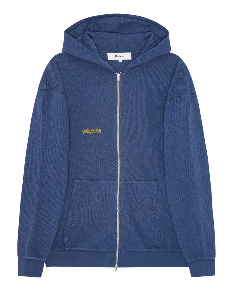Palmes Kapuzenjacke mit Waffeloptik - Blau Blau