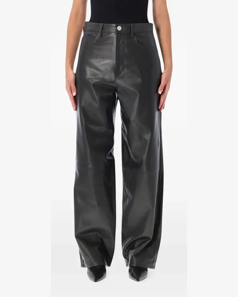 Róhe leather wide-leg trousers - Grau Grau