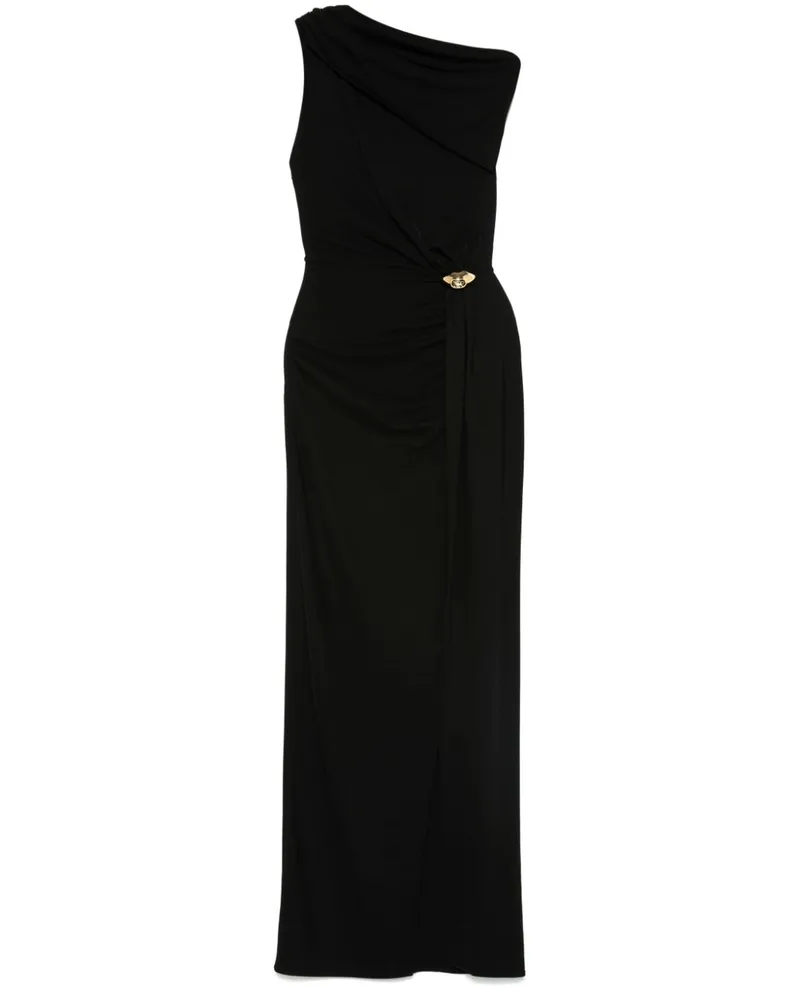 Elisabetta Franchi Asymmetrisches Jersey-Maxikleid - Schwarz Schwarz