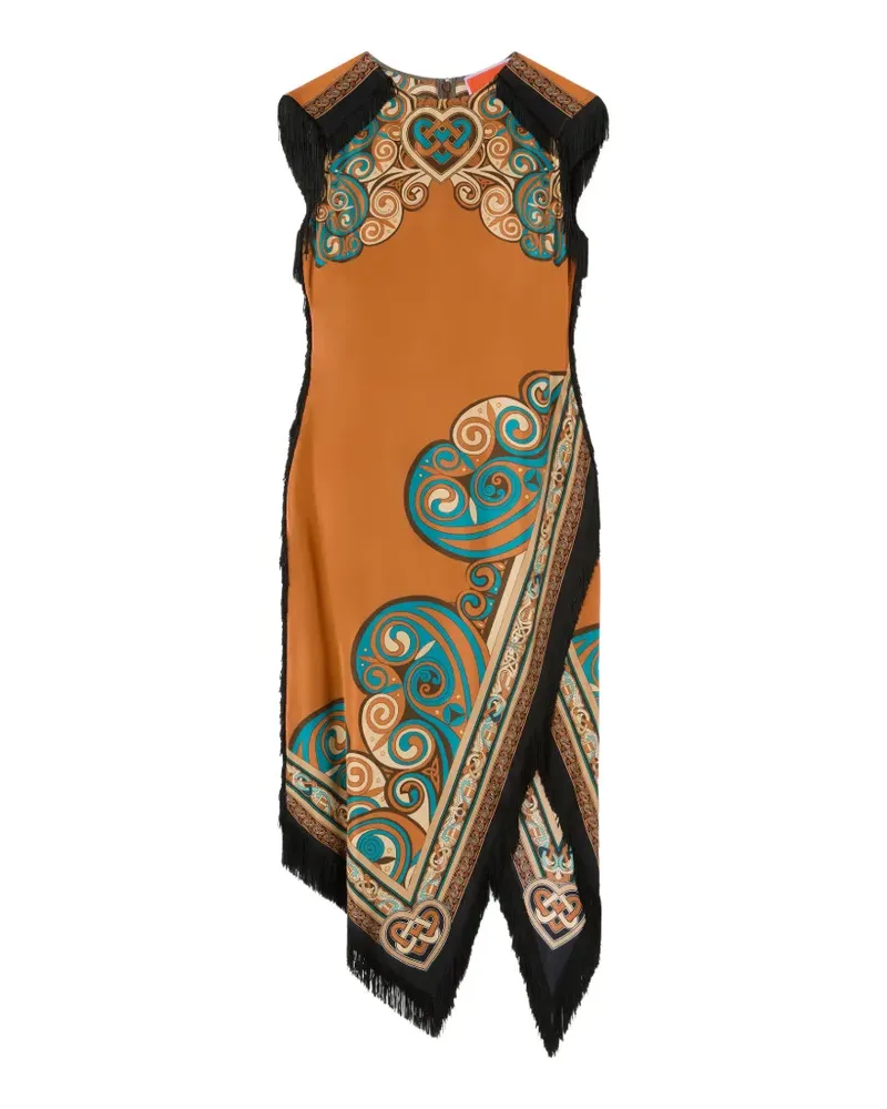 La DoubleJ Kleid mit Schal - Orange Orange