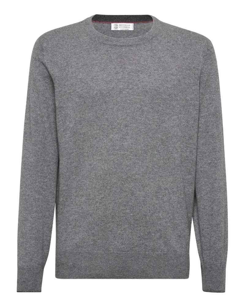 Brunello Cucinelli Kaschmirpullover mit Rundhalsausschnitt - Grau Grau