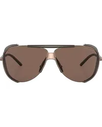 Giorgio Armani Pilotenbrille mit Doppelsteg Metallic