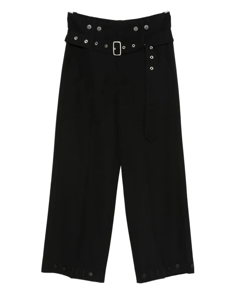 Seafarer belted wide-leg trousers - Schwarz Schwarz