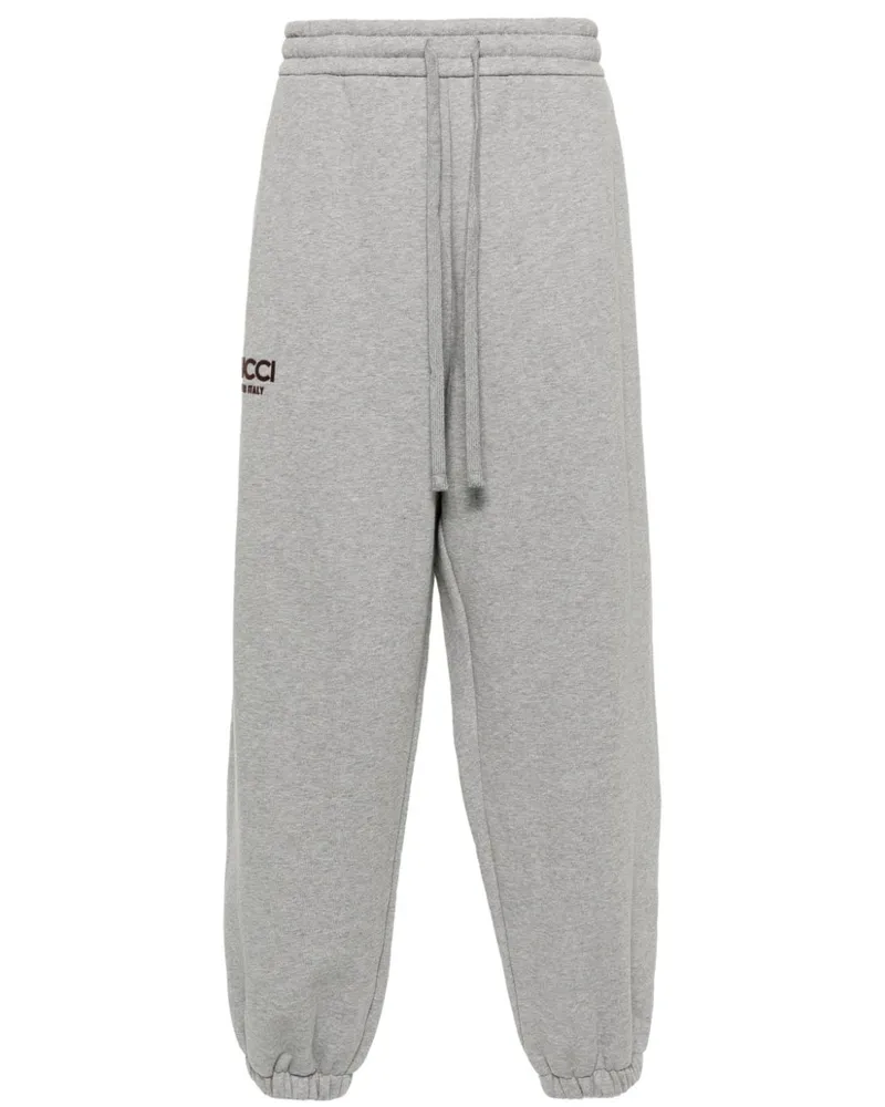 Gucci Jogginghose mit Logo-Print Grau